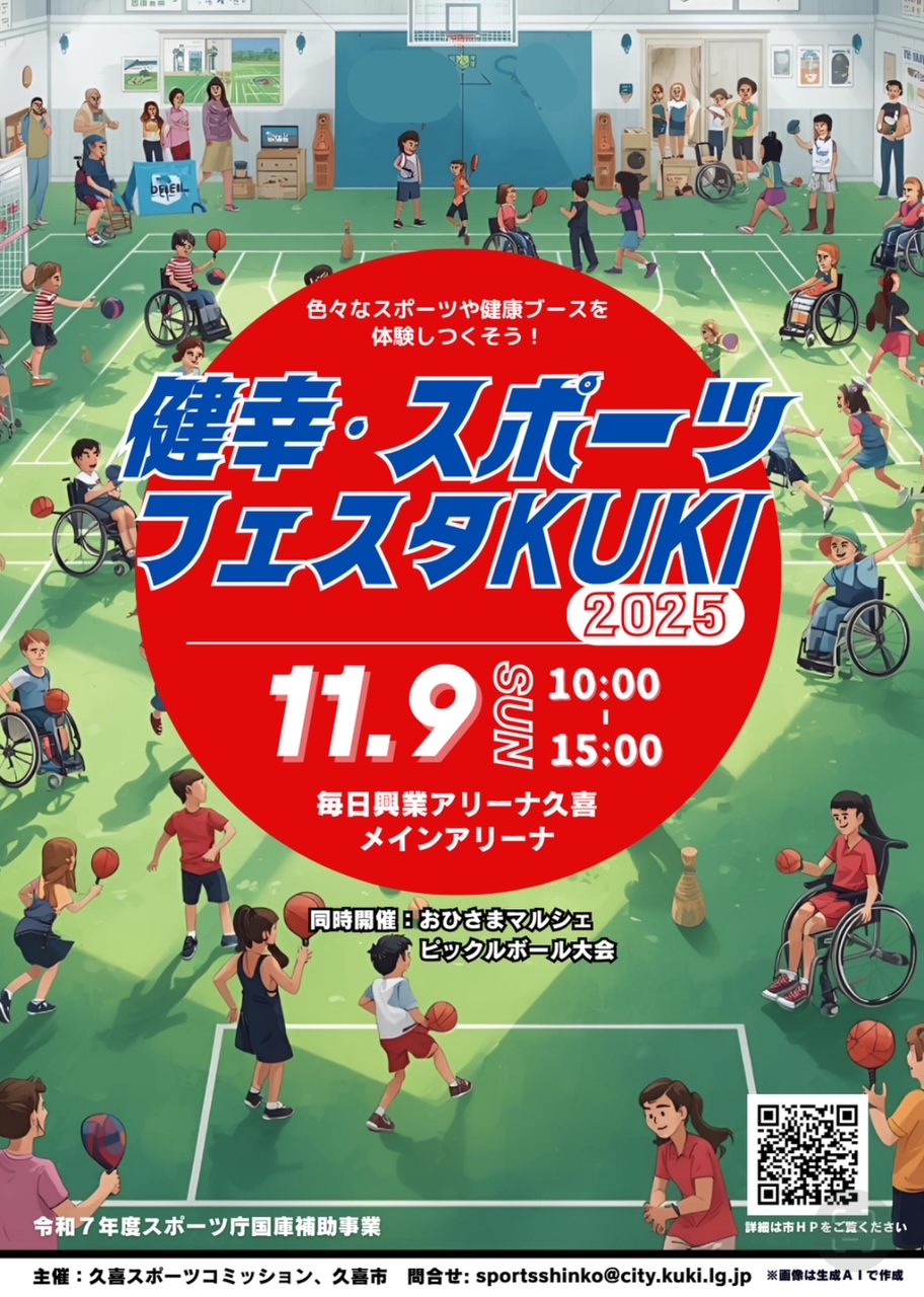 健幸・スポーツフェスタKUKI 2025にて 球 舞 います!!!